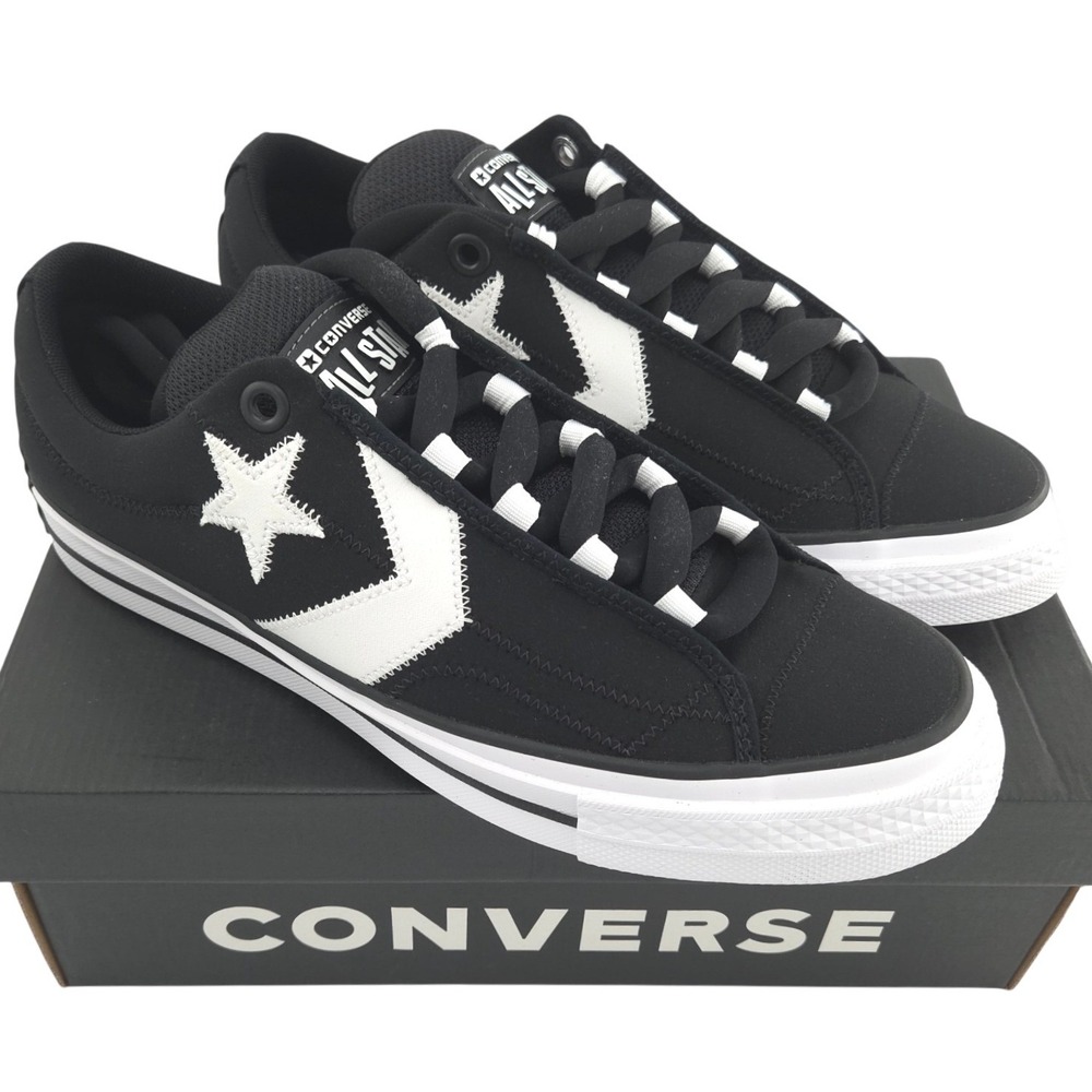 Converse Star Player 76 Puff Ox Sneakers Men 10 Women 11.5 Black White Shoes NEW